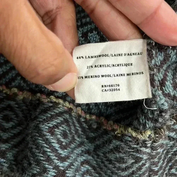 Anthropologie Sparrow Variegate Lambswool Sweater Hoodie Cardigan Jacket… - Picture 8 of 8